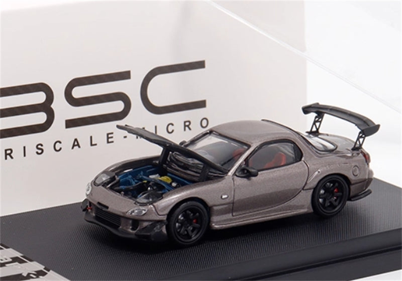 1:64 Mazda RX-7 RE Amemiya Metallic Grey BSC DIECAST Limited Edition 499pcs ONLY Model