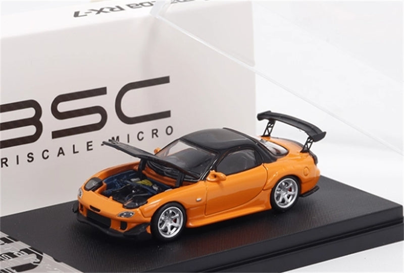 1:64 Mazda RX-7 RE Amemiya Orange BSC DIECAST Limited Edition 499pcs ONLY Model