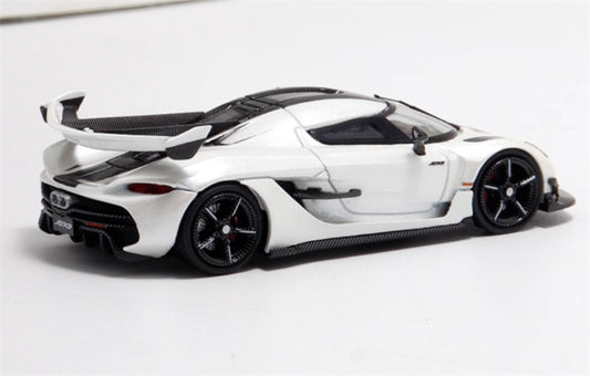 HKM & BSC Koenigsegg jesko supercar white with black lines Limited Edition 500PCS ONLY 1:64 Car Pre-built Model view2