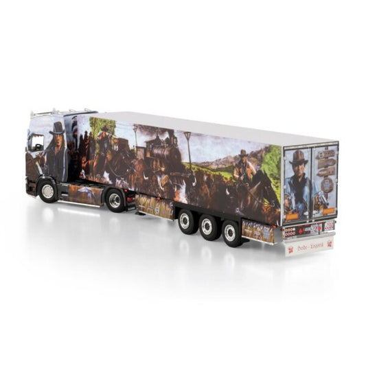 1:50 SCANIA HEIDE LOGISTIK S CS20H 4X2 REEFER TRAILER 3 AXLE WSI Diecast Model
