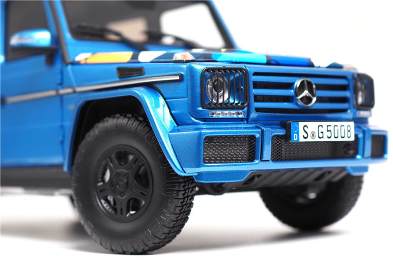 Almost Real Mercedes Benz G-Class G63 W463 Gventure 300k commemorative edition Metallic Blue Limited Edition 504PCS ONLY 1:18 Truck Pre-built Model view12