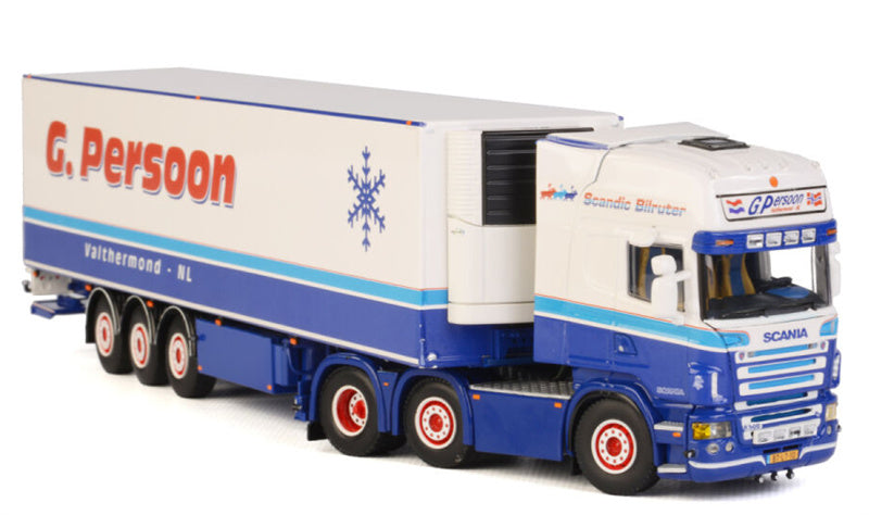 WSI SCANIA R5 TOPLINE 6X2 REEFER TRAILER G. Persoon 1:50 Truck Pre-built Model
