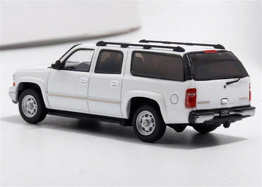 MK Miniatures 2003 Chevrolet Suburban SUV White spray painted version 1:64 Car Pre-built Model view2