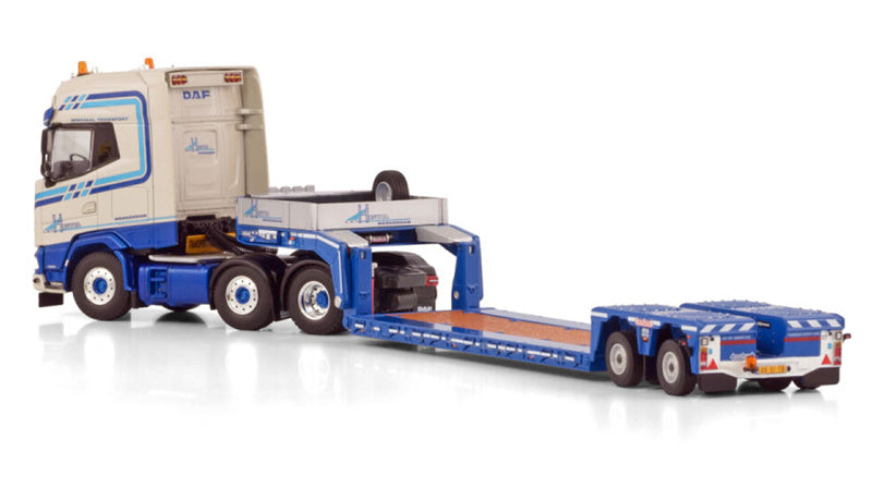 WSI DAF XG+ 6X2 TWIN STEER EURO LOW LOADER - 2 AXLE L.A. Van den Heuvel 1:50 Truck Pre-built Model