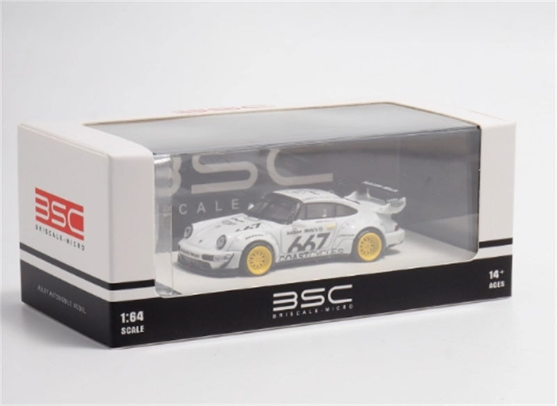 1:64 Porsche 911 RWB964 #667 White #667 BSC DIECAST Limited Edition 499pcs ONLY Model