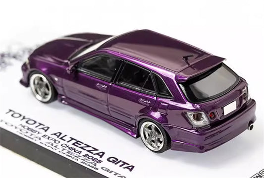 Mortal TOYOTA ALTEZZA GITA IS200 Exhibition HEC Limited Purple Limited Edition 1:64 Car Pre-built Model view2