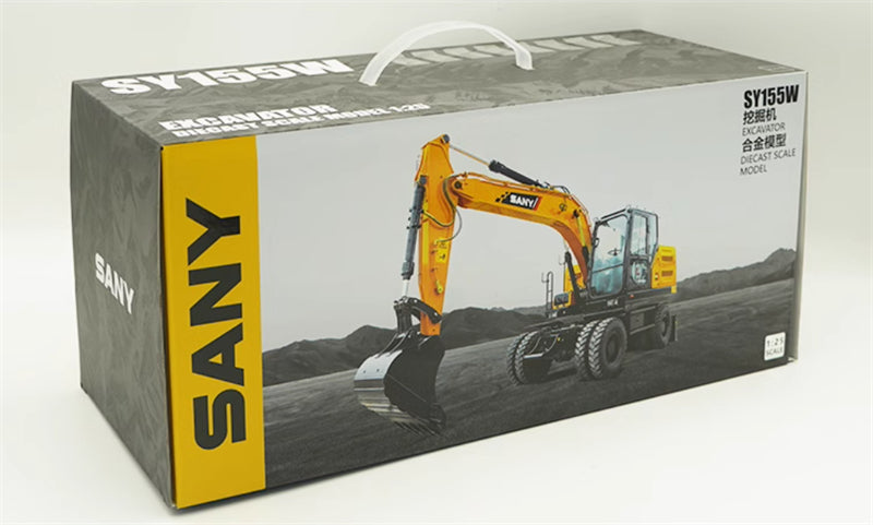 SANY SY155W Wheel Excavator 1:25 Truck Pre-built Model