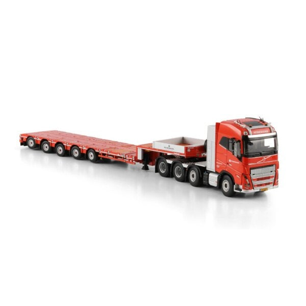 1:50 VOLVO PEINEMANN FH5 8X4 MANOOVR 5 AXLE WSI Red Diecast Model