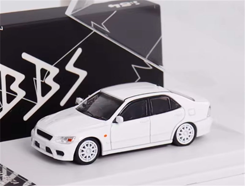 BBS Toyota Altezza RS200 SXE10 Pearl White Limited Edition 499pcs ONLY 1:64 Car Pre-built Model