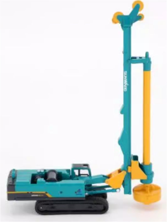 1:100 Rotary drilling rig SUNWARD mini version Blue DIECAST Model