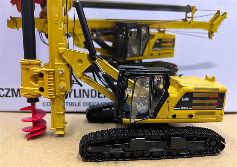 CATERPILLAR CZM EK160 Cylinder Crowd Drilling Rig 1:50 Truck Pre-assembled Model Display