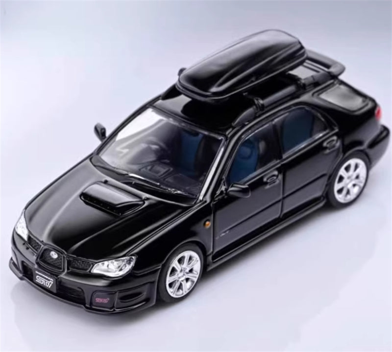 1:64 Subaru Impreza WRX STI 9th Generation Wagon Black w/ Silver Wheels Furuya DIECAST Model