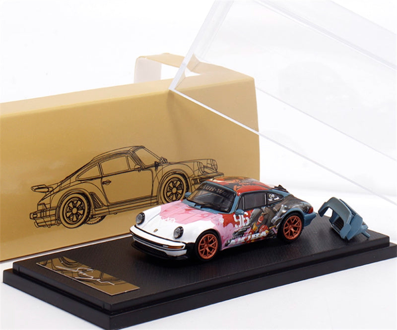 Leixin Porsche Singer Turbo Study 930 Mecha Pink 1:64 Car Pre-built Model view6