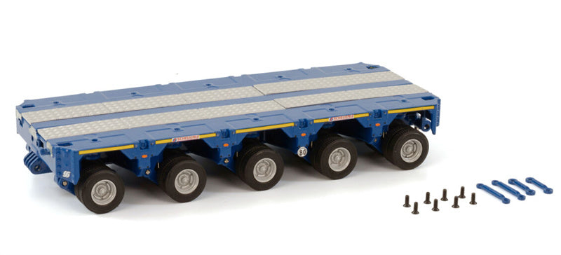 WSI SCHEUERLE INTER COMBI SET 5 AXLE BLUE Premium Line 1:50 Truck Pre-built Model