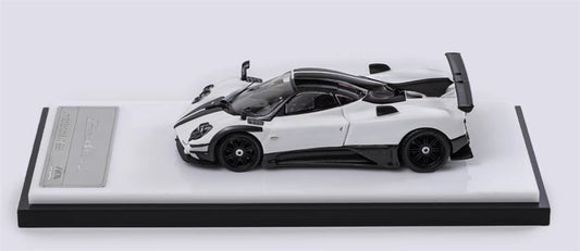 HKM Premium Pagani Zongta 760 Hardtop Ice Snow White Limited Edition 999PCS ONLY 1:64 Car Pre-built Model view2