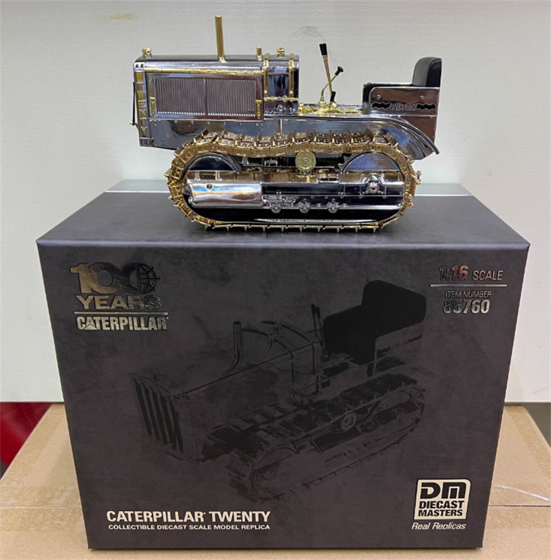 CATERPILLAR TWENTY Tracked Tractor with Chrome and Gold Plating - 100th anniversary Edition Limited Edition 1:16 Truck Pre-built Model
