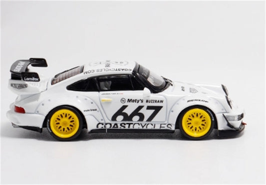 1:64 Porsche 911 RWB964 #667 White #667 BSC DIECAST Limited Edition 499pcs ONLY Model