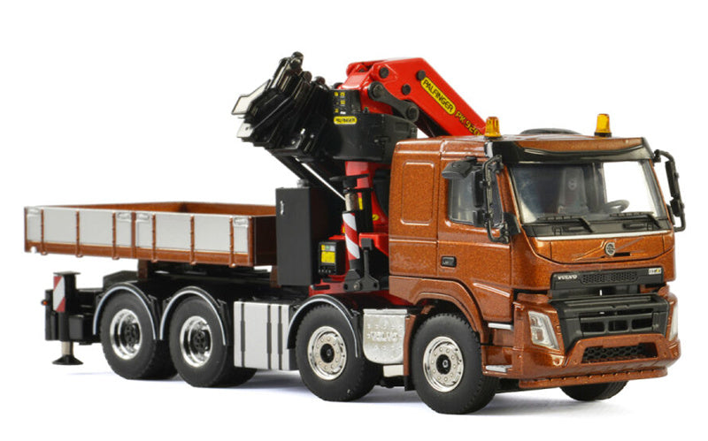 WSI VOLVO FMX SLEEPER CAB 8x4 + PALFINGER 7400.2 Premium Line 1:50 Truck Pre-built Model