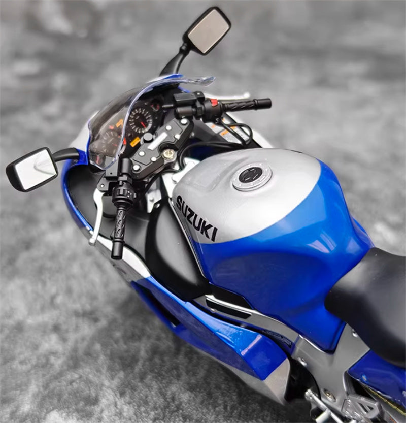 1:12 Suzuki GSX-1300R Hayabusa blue - silver LCD MODELS DIECAST motorcycle Model