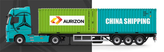 1:64 Mercedes-Benz Actros Blue Aurizon/China Shipping COOL.CAR DIECAST Trailer & Tractor Model