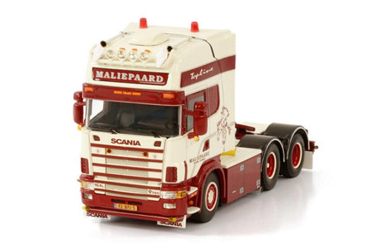 WSI SCANIA R4 TOPLINE 6X2 TAG AXLE MALIEPAARD TRANSPORT 1:50 Truck Pre-built Model
