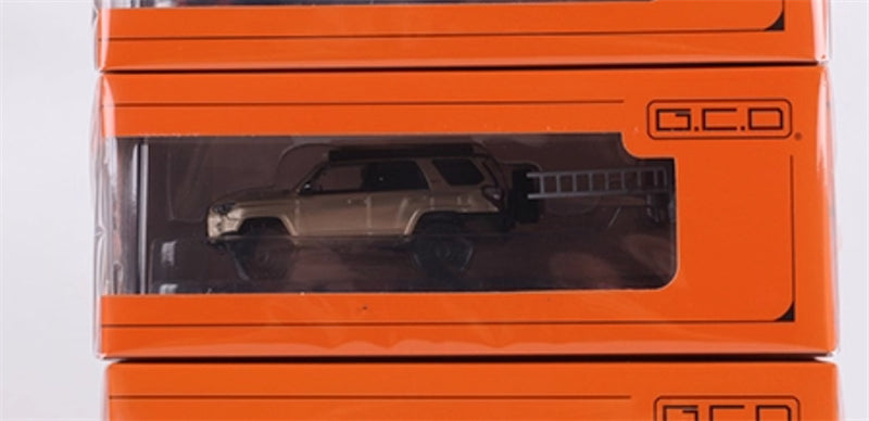 GCD Toyota 4Runner TRD PRO Overland SUV Modified Version Champagne w/ 18 Parts LHD 1:64 Car Pre-built Model view8