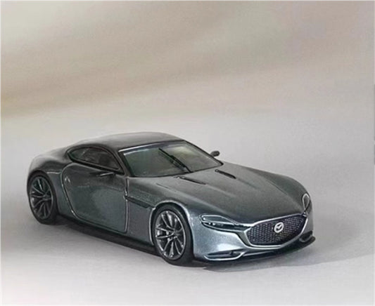 Rhino Model MAZDA RX-VISION Concept Metal gray Limited Edition 799PCS ONLY 1:64 Car Pre-built Model view2