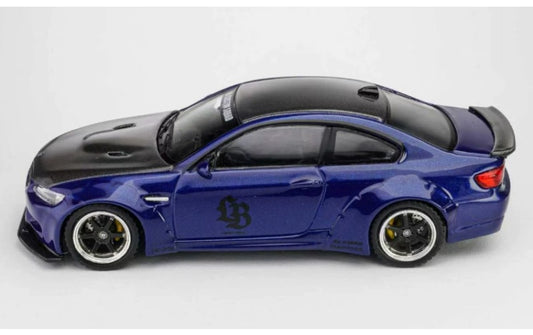1:64 BMW LB M3 E92 metal blue carbon cover Fine model Limited Edition 699PCS ONLY DIECAST Model