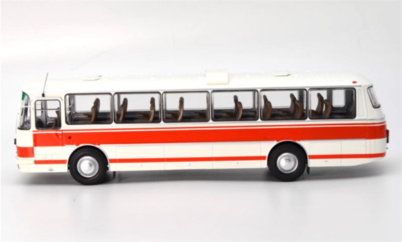 Demprice LIAZ 699 Russian Bus red - white 1:43 Bus Pre-built Model view3
