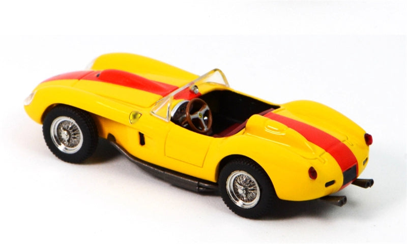 GFCC 1957 Ferrari 250 Testa Rossa Racing Yellow Red Stripes LHD 1:64 car Pre-built Model view3