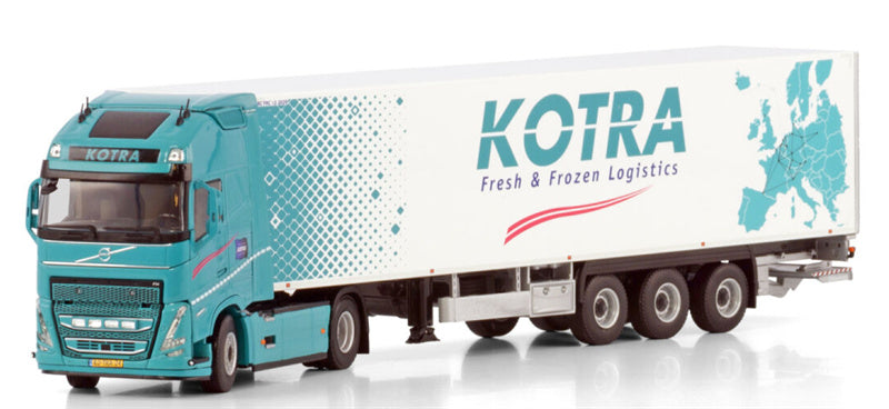 WSI VOLVO FH5 GLOBETROTTER XL REEFER TRAILER - 3 AXLE Kotra 1:50 Truck Pre-built Model