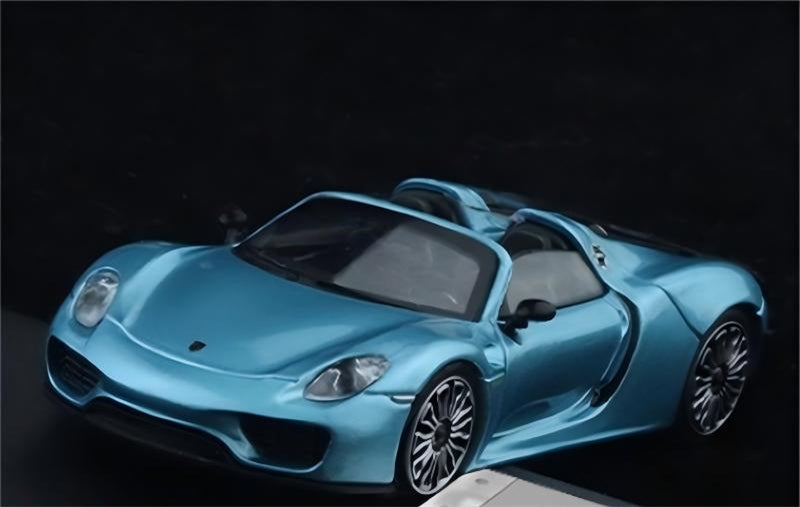 TimeMicro Porsche 918 Spyder Electric Blue Regular Version Limited Edition 999PCS ONLY 1:64 car Pre-built Model view5