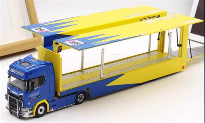 Star Model Scania S730 double decker transport vehicle SPOON 1:64 Truck Pre-built Model