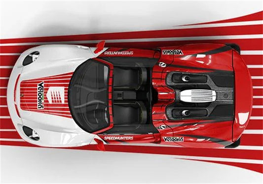 TimeMicro Porsche 918 Spyder Le Mans Red Livery w/ Doll Version Limited Edition 999PCS ONLY 1:64 car Pre-built Model view2