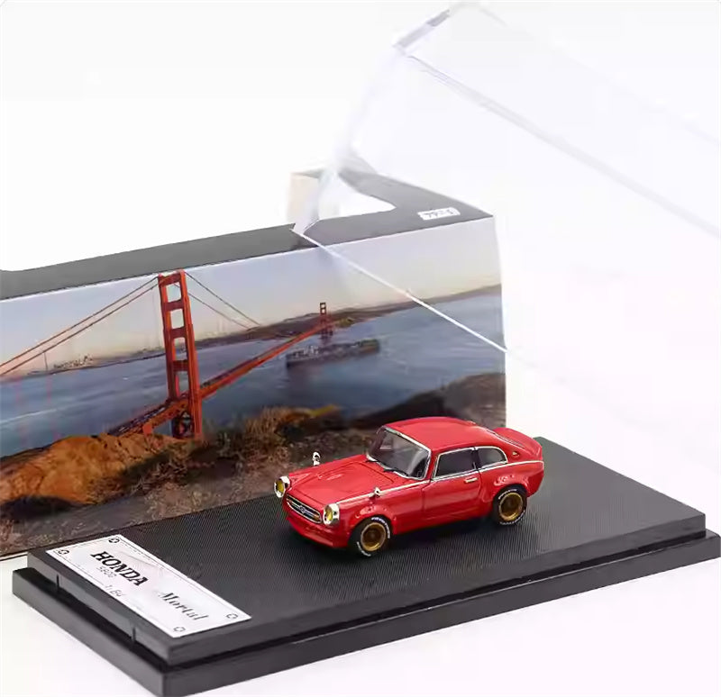 Mortal Honda S800 Limited Edition 499PCS ONLY red 1:64 Car Pre-built Model view6