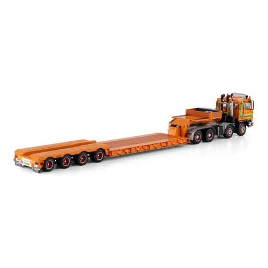 1:50 FTF VAN DER VLIST GROOT FS SERIE 8X4 EURO LOW LOADER 4 AXLE WSI Orange Diecast Model
