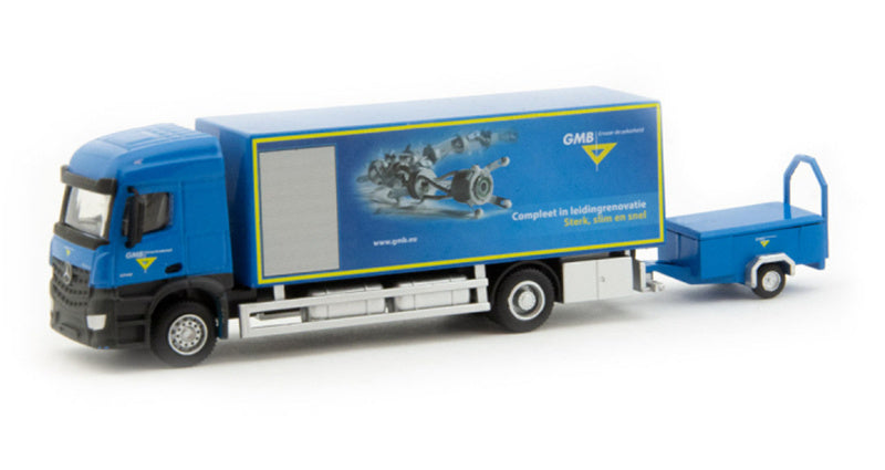 IMC MB 4x2 Box Truck Trailer Alloy W/ Truck GMB 1:87 Truck Pre-built Model
