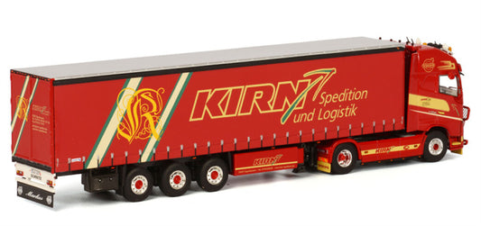 WSI VOLVO FH4 GLOBETROTTER XL 4x2 CURTAINSIDE / TAUTLINER TRAILER - 3 AXLE Kirn 1:50 Truck Pre-built Model