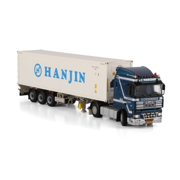 1:50 DAF JAN MAASDAM 95XF CAB 4X2 + 40FT REEFER CONTAINER WSI Diecast Model