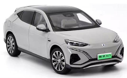 BYD Denza N7 SUV Sky Gray Spoke wheel 1:18 Car Pre-built Model view2