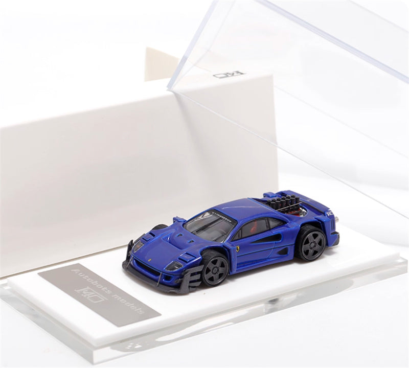 Autobots Models Ferrari F40 Yasid sports car Explosive redesign Blue 1:64 Car Pre-built Model view8