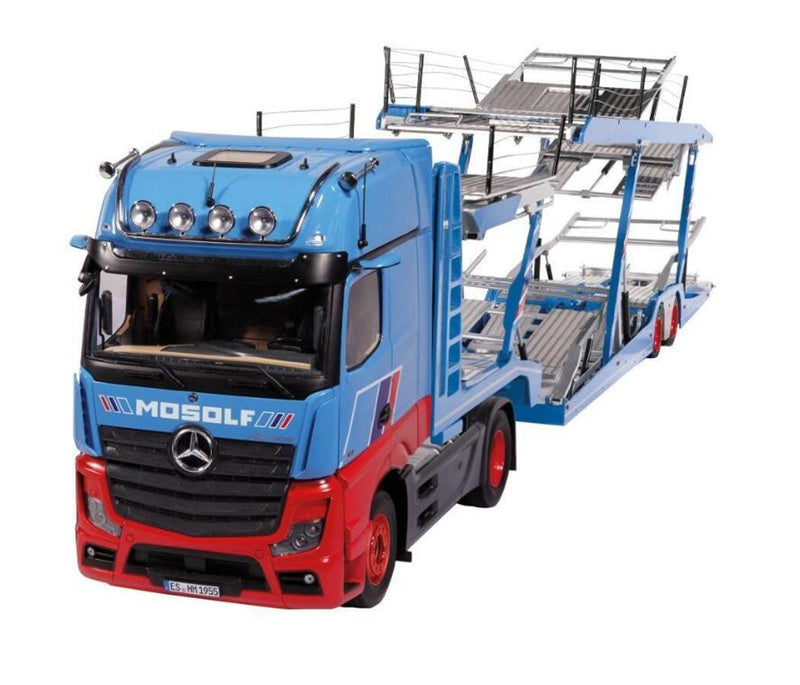 NZG Mercedes Benz Actros GigaSpace 4x2 & Lohr car transporter Mosolf 1:18 DIECAST Truck Lorry