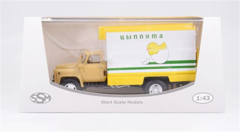 StartScaleModels Soviet SHZAS-3716 Gaz Egg Delivery Truck Ukraine Tailboard Van 1:43 Truck Pre-built Model
