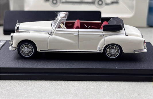 SEEKER Mercedes Benz 300D Adenauer W189 1959 convertible Soft top White 1:64 Car Pre-built Model view2