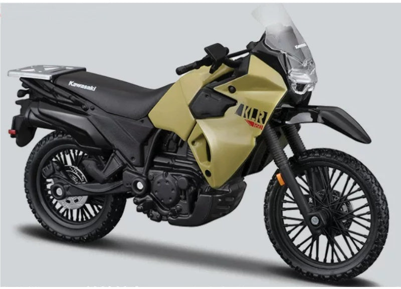 1:18 Kawasaki KLR 650 Khaki Matte Black Maisto Diecast Motorcycle Model
