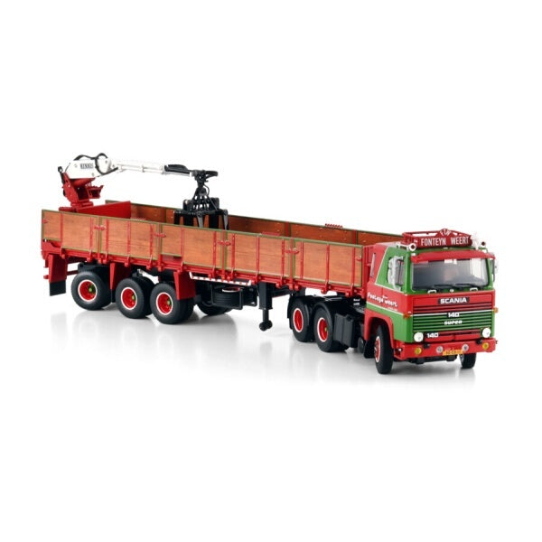 1:50 SCANIA FONTEIJN WEERT O series 6X2 BRICK TRAILER 3 AXLE WSI Diecast Model