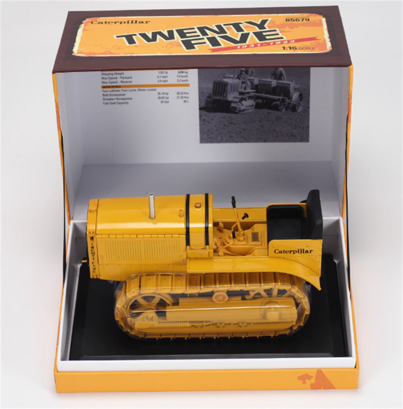 CATERPILLAR 25 Track-Type Tractor Yellow 1:16 Truck Pre-built Model