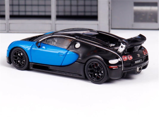 Mortal Bugatti Veyron blue-black Limited Edition 799PCS ONLY 1:64 Car Pre-built Model view2