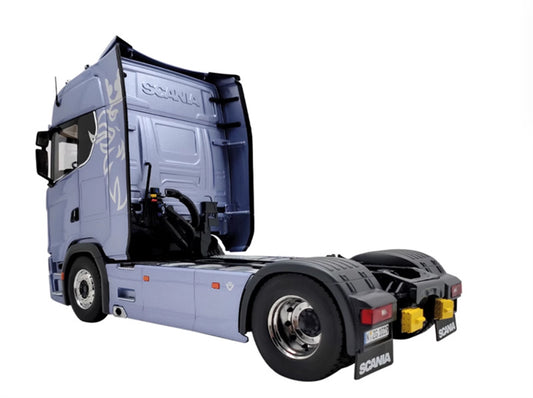 NZG SCANIA 730S Blue V8 transport vehicle + double-layer trailer 1:18 DIECAST Truck Lorry