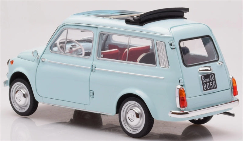 NOREV FIAT 500 GIARDINIERA 1964 blue 1:18 Car Pre-built Model view10
